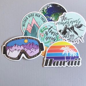 Waterproof travel stickers